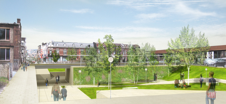 Carta – Reichen et Robert - Reichen et Robert Associes -Amenagement urbain de la vallee SeresienneSeraing-Belgique-vue franchissement prio1 02.jpg