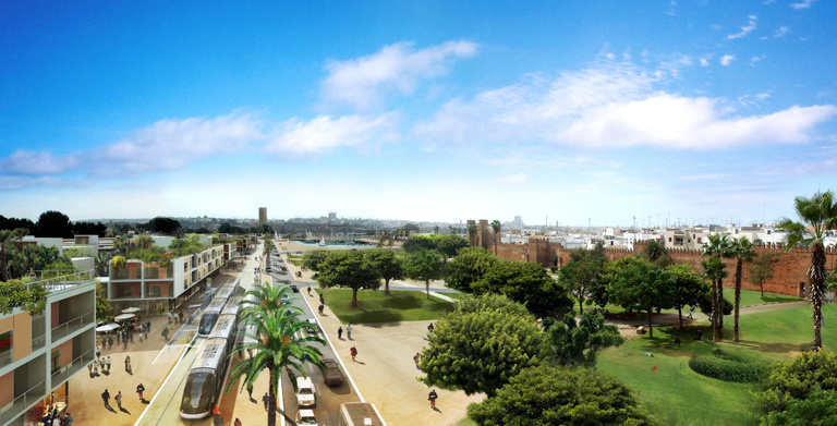 Carta – Reichen et Robert - 3-MAROC-jardin muraille de SalÇ vers marina tour Hassan_RRA∏Platform.jpg