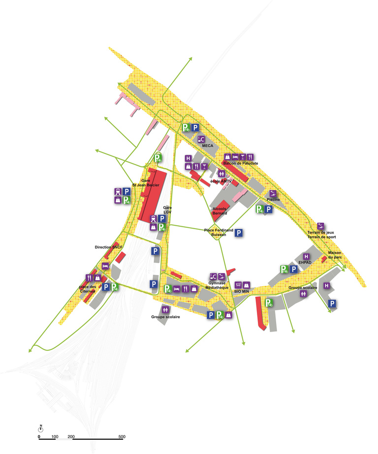 Carta – Reichen et Robert - Reichen et Robert Associes-Quartier Saint Jean-Belcier-Restructuration urbaine-Bordeaux Euratlantique-Trace du VIP 2014 .jpg