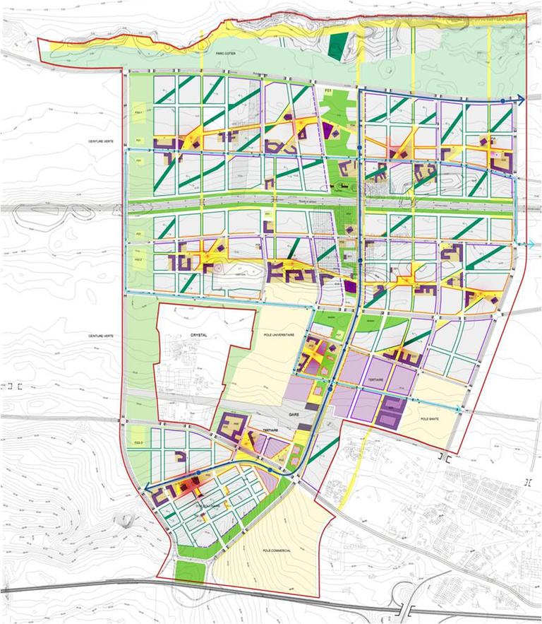 Carta – Reichen et Robert - Reichen et Robert Associes- Ville nouvelle de Zenata- Une Eco cité Casablancaise-Maroc-Principe Organisation Espace.jpg