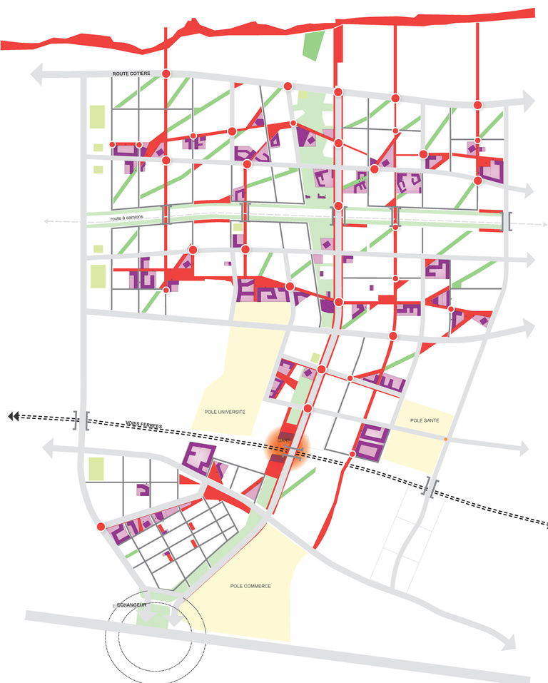 Carta – Reichen et Robert - Reichen et Robert Associes- Ville nouvelle de Zenata- Une Eco cité Casablancaise-Maroc-STRATEGIQUE_FD_5000_PARCOURS_MARCHABLE.jpg