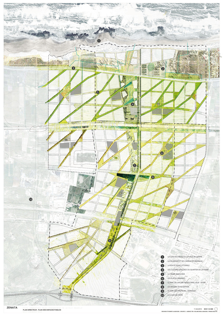 Carta – Reichen et Robert - Reichen et Robert Associes- Ville nouvelle de Zenata- Une Eco cité Casablancaise-Maroc-plan masse final-13022013.jpg