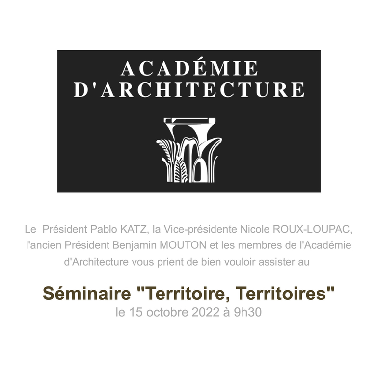 Baaum - Séminaire « Territoire, Territoires » à l’Académie d’Architecture _ intervention de Bernard Reichen