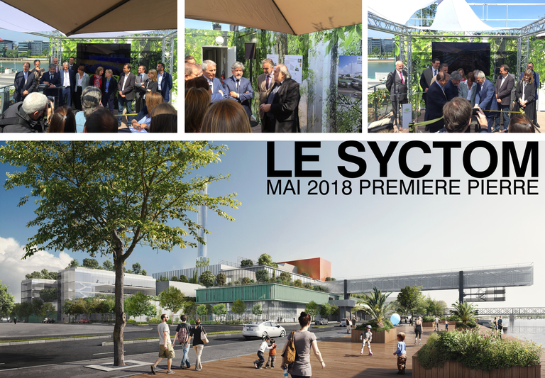 Baaum - Laying of the cornerstone of the Syctom waste recycling centre in Saint-Ouen