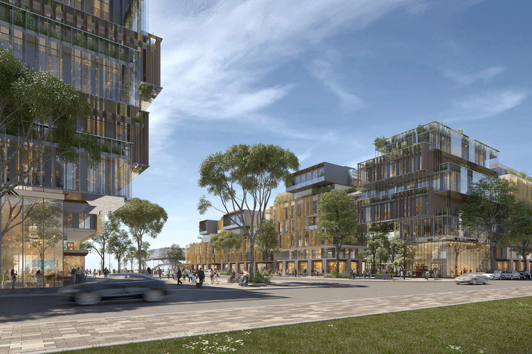 Carta – Reichen et Robert - Le Mail central et le quartier des villas de « La Perle du Lac ».